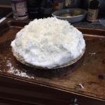Coconut pie before going in the oven